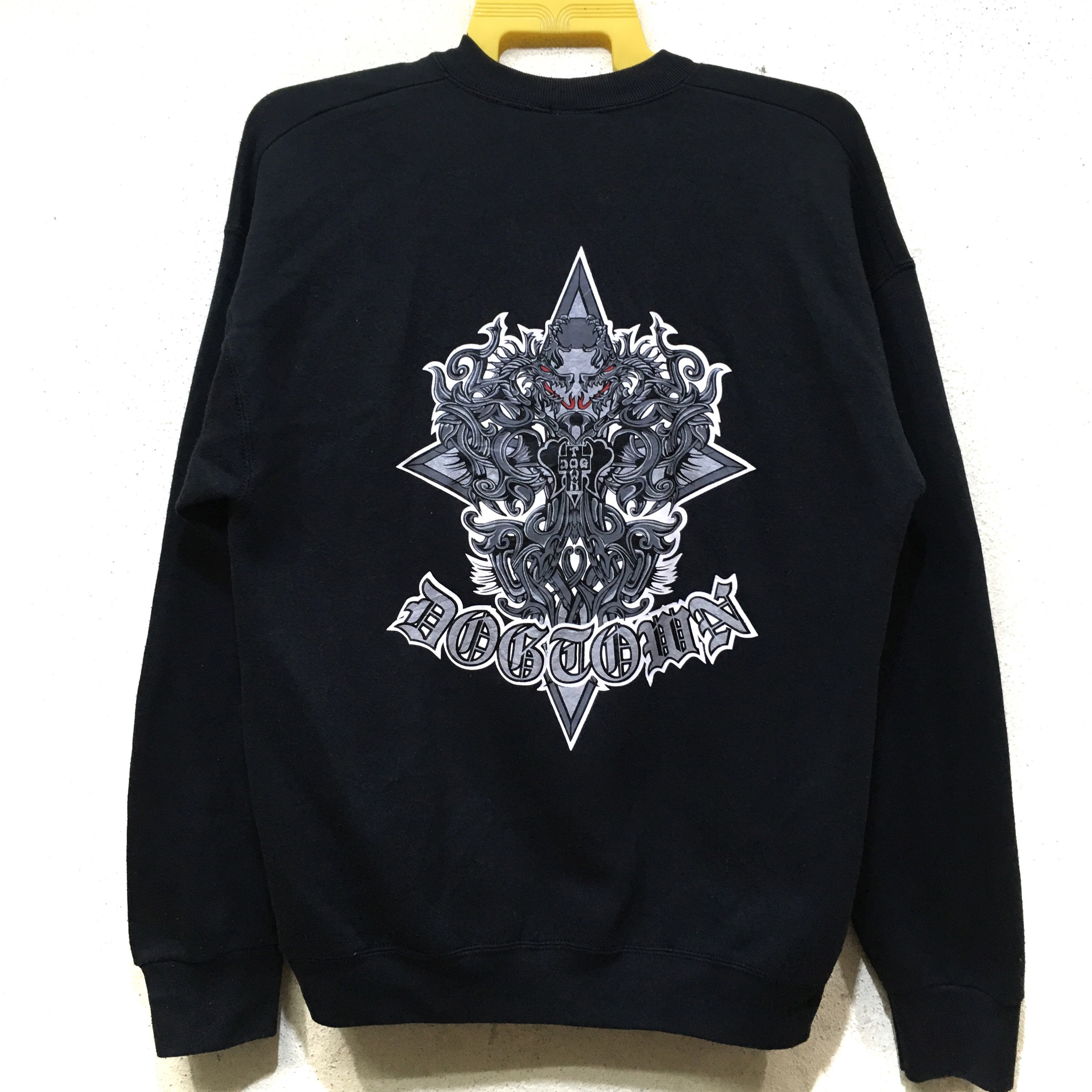 Vintage 90s Dogtown Skateboard Sweatshirt L Size Black Colour Made 
