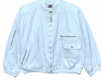 Vintage ISSEY MIYAKE sport tsumori chisato cotton bomber zipper jacket made in Japan Large size