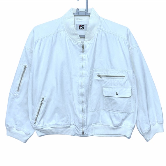 【超希少】イッセイミヤケ is ツモリチサト ボンバージャケット ブルゾン M i.s. ISSEY MIYAKE(アイエス イッセイミヤケ) 80's CHISATO TSUMORI