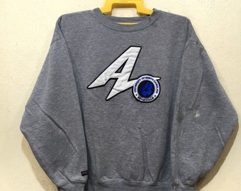 vintage University of North Carolina sweatshirt col rond pull taille L couleur gris poly coton