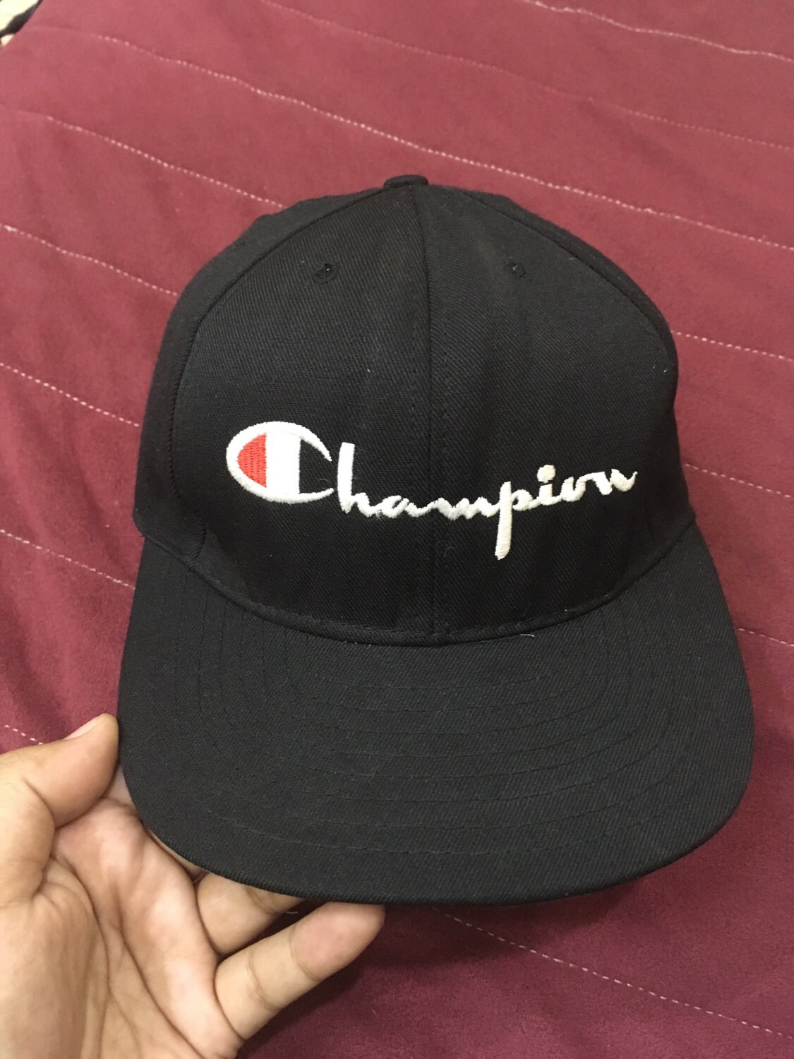 Vintage Champion Hat Cap Trucker Spell Out Cap Black Colour - Etsy