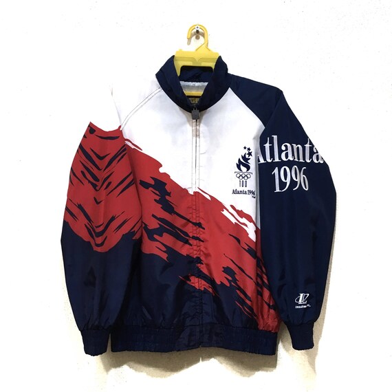 タグ付！90's Atlanta Olympic Nylon Jacket 90s Vintage Olympic Atlanta 1996 USA Team Winbreaker Jacket M Size