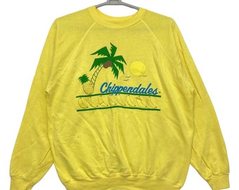 Vintage 80s Chippendales hawaii Island sweatshirt Down Under / Ken Done /mambo sweatshirt M size