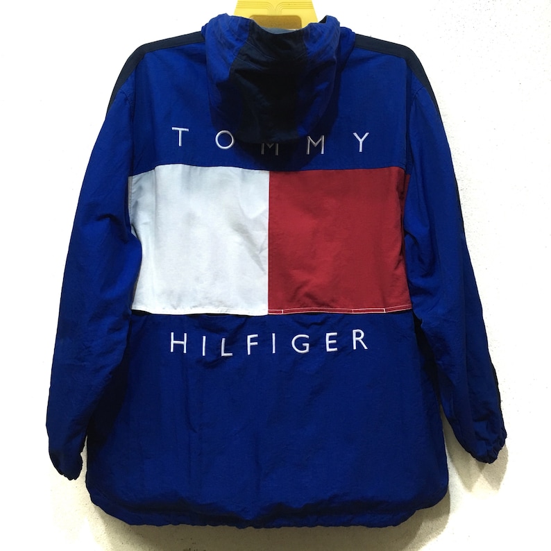 90s Tommy Hilfiger Jacket Winbreaker Jacket L Size - Etsy