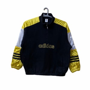 Vintage 80s Adidas big logo hip hop jacket made in japan colour block