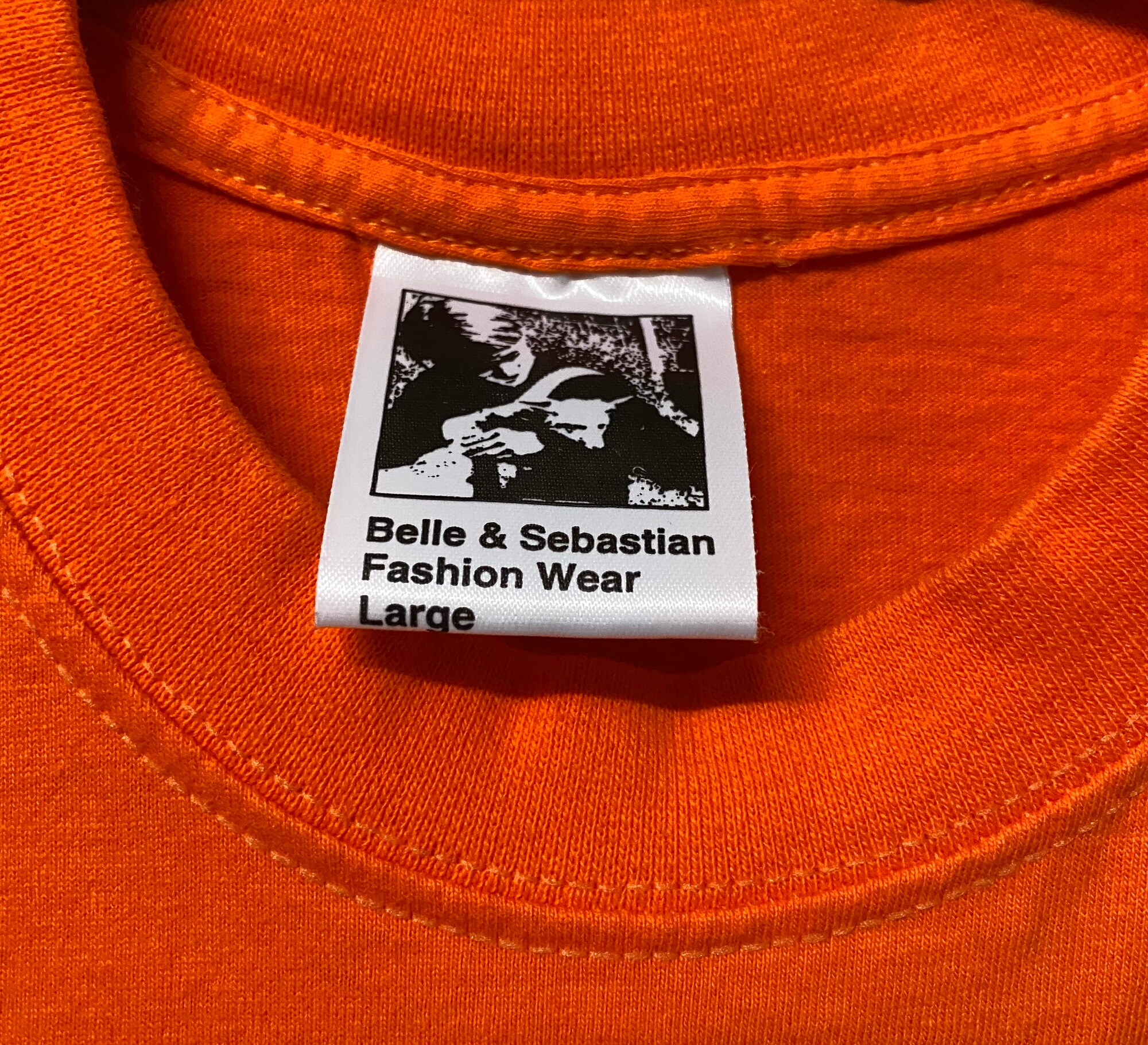Vintage Belle & Sebastian scottish indie britpop music T-shirt orange colour