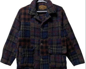 Vintage 80s Woolrich Native wool Aztec navajo mexico blanket jacket medium size