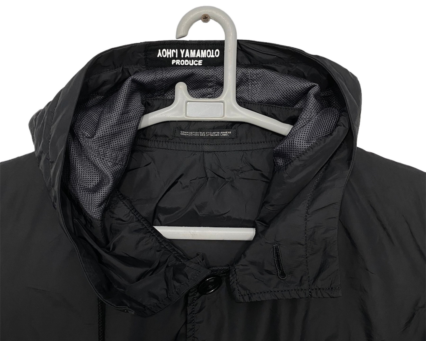 Yohji Yamamoto AW16 Hoodie Signature Jacket Men Japan Brand Black
