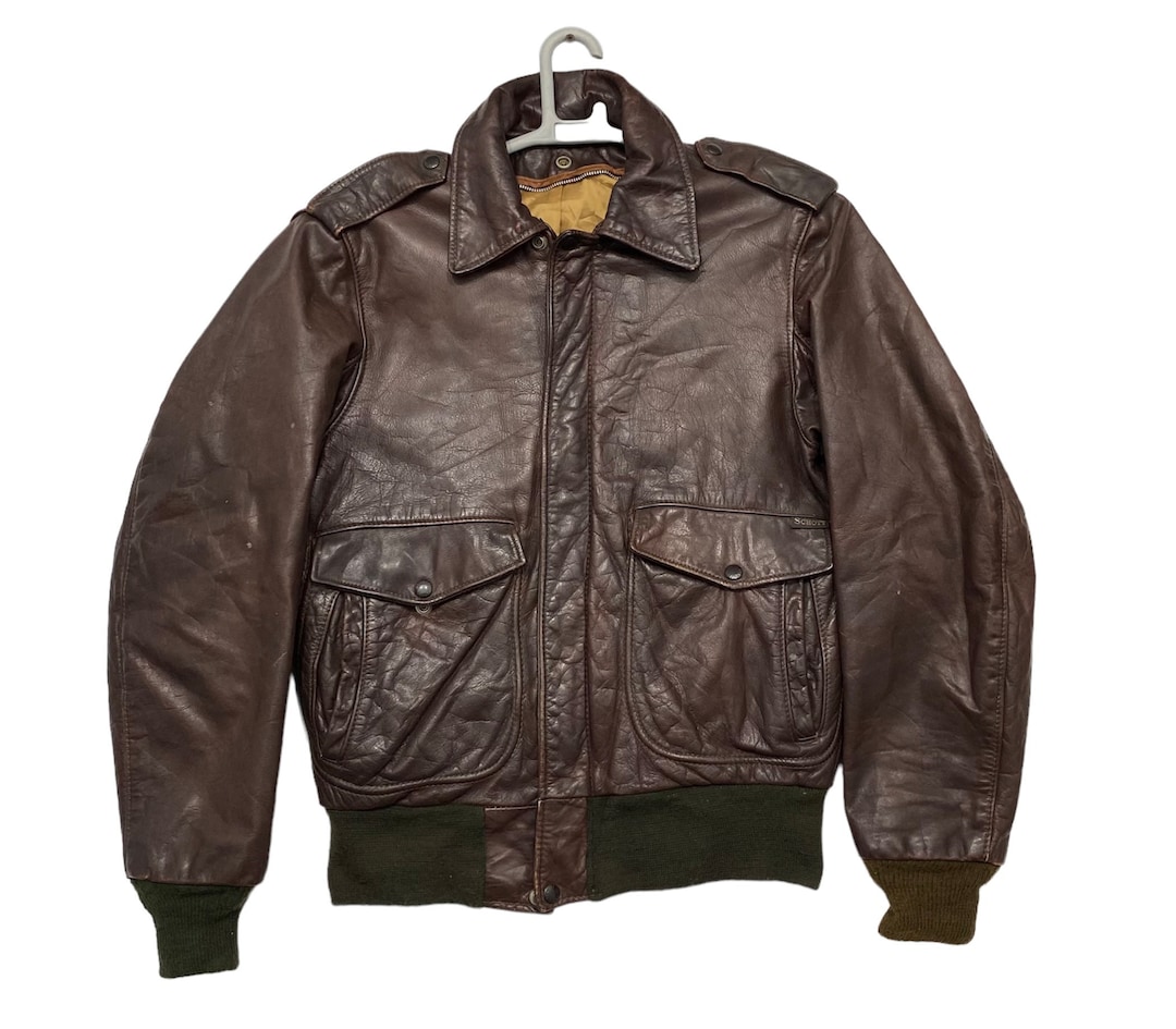 Vintage 60s/70s Schott A2 Bomber Leather Punk Motocycle Jacket Made in USA - Etsy UK Vintage 60s/70s Schott A2 Bomber Leather Punk Motocycle Jacket Made in USA - Etsy UK