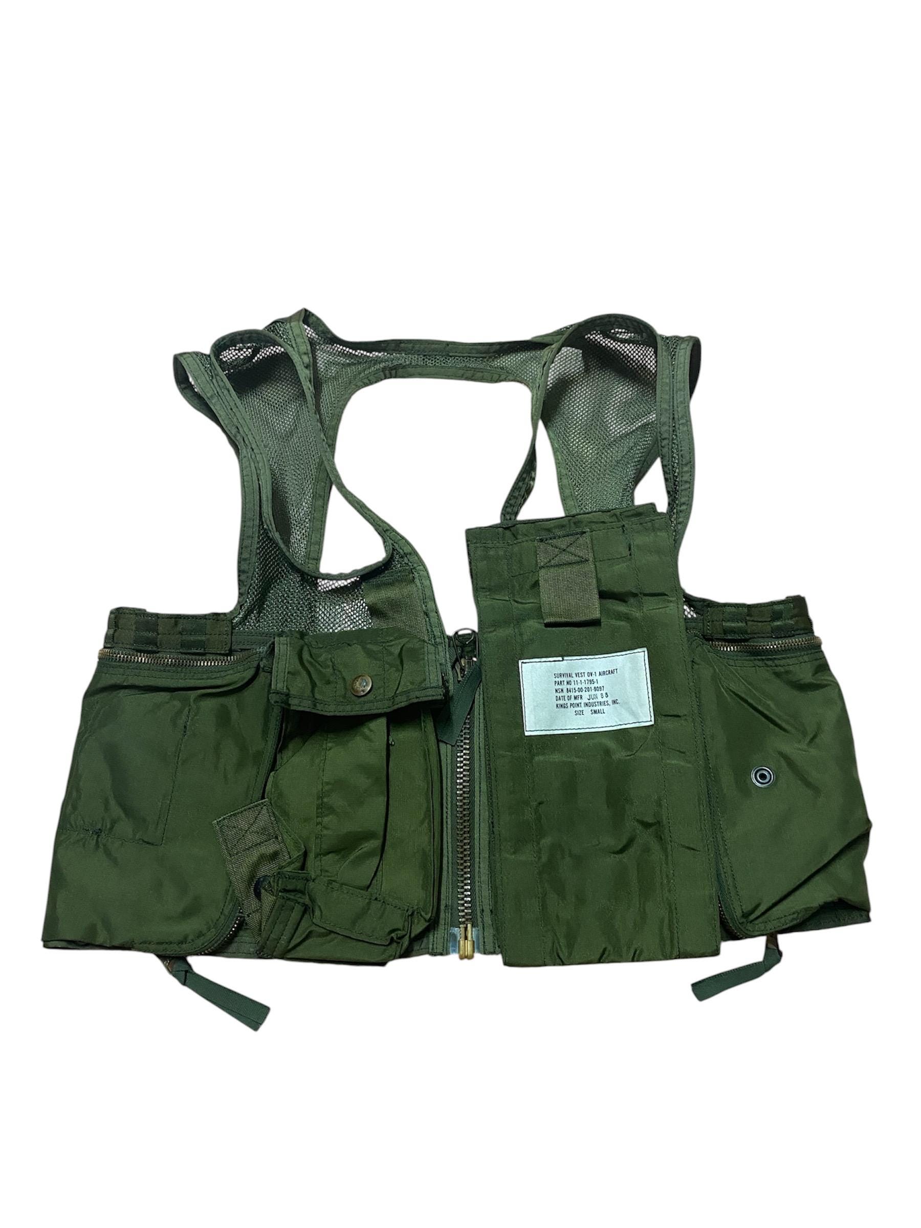 Vintage 60s USA Aircraft Survival Vest Multi Pocket Air Force