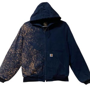 Vintage Carhartt Canvas Hoodie jacket Large size One only custom made