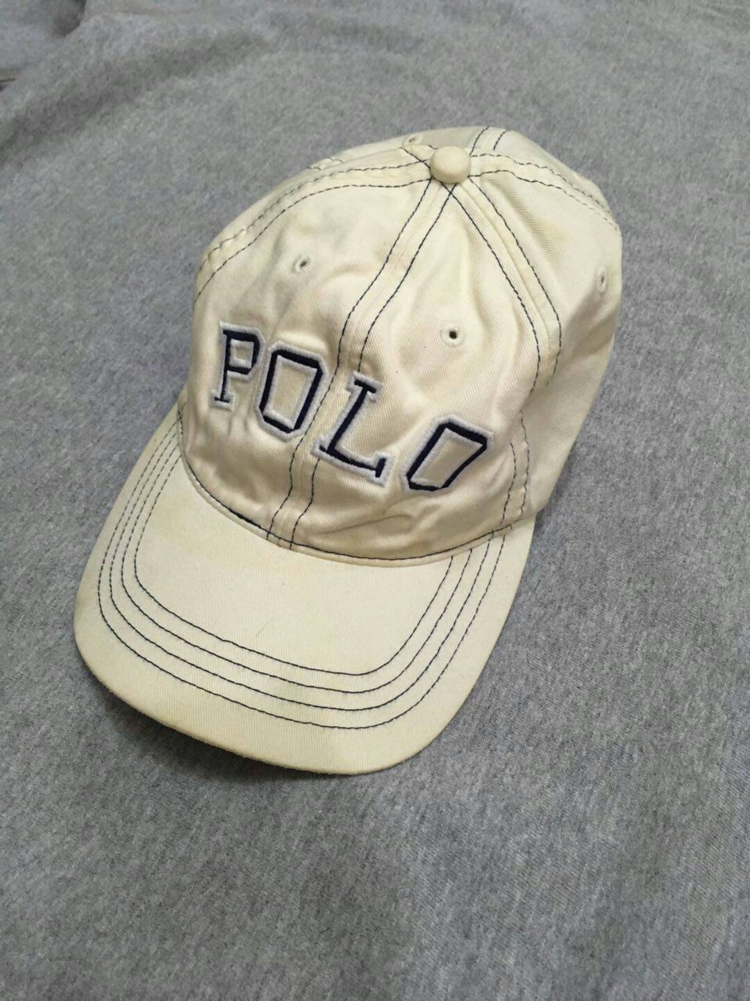 Vintage 90s Polo Ralph Lauren Old English Big P Hat Stadium