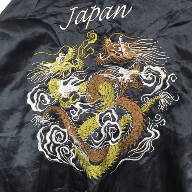JAPANESE EMBROIDERED JACKETS セット 80s Japan Sukajan Yokosuka Embroidery Japanese Souvenir Jacket L