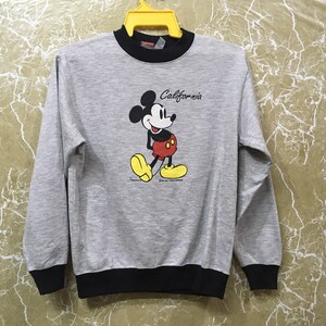 Felpa vintage con grande logo e scollo a giro di Topolino