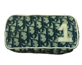 Christian Dior Monogram Trotter No 1 Pouch Makeup Cosmetic bag Authentic
