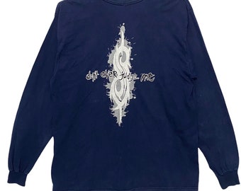 90's BLUE GRAPE ''SlipKnot'' 両面プリント Tシャツ 墨黒 表記