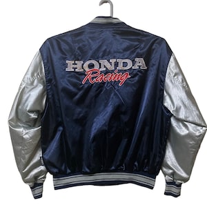 Vintage Honda motor sport Grand Prix Racing Team Jacket / HKS racing / medium size / blue colour