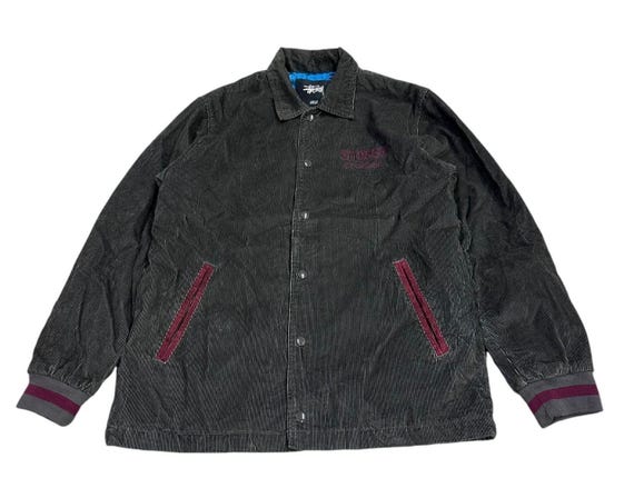 ジャケット・アウター STUSSY corduroy stadium jacket Vintage Stussy Corduroy Coach Varsity Denim Worker Street