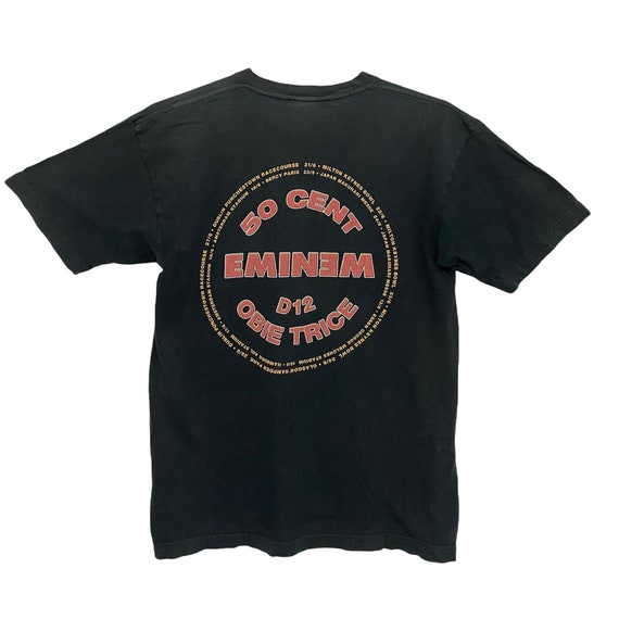 Vintage hiphop rapper concert Eminem 50 Cent D12 Obie Trice tshirt