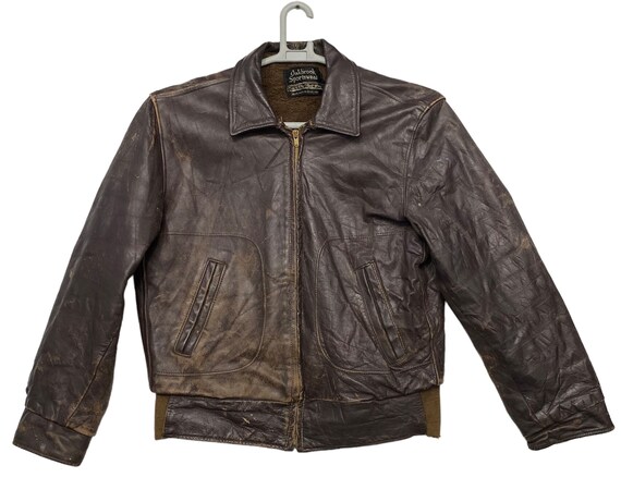 Vintage 50s Sears Oakbrook Sportswear Horsehide Flight Bomber