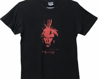 Vintage 1993 Andy Warhol Pop Art Punk T-Shirt M Größe schwarz