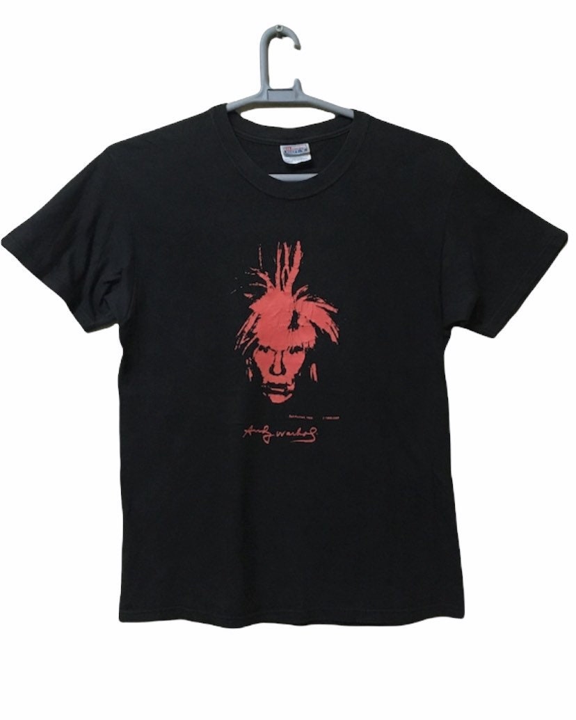 Vintage 1993 Andy Warhol Pop Art Punk T-shirt M Size Black Colour