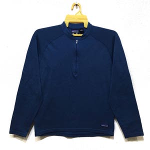 PATAGONIA Long Sleeve shirt blue colour Medium women size made in usa