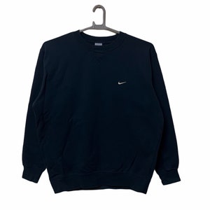 【NIKE】Small Logo Brushed Sweatshirt Long Sleeve Black Nike Dri Fit Sweatshirt Men Small Black Long Sleeve Pullover