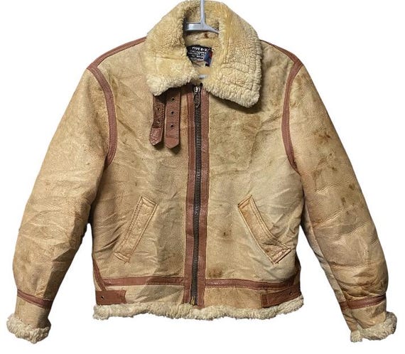 Vintage 80s B3 SCHOTT Air Force Shearling Flight Bomber Sheepskin Vintage 80s B3 SCHOTT Air Force Shearling Flight Bomber Sheepskin