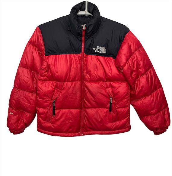 Vintage the North Face 700 Puffer Bomber Goose Down Jacket Red - Etsy
