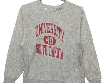 Vintage 80s Champion Reverse Weave University South Dakota Sweatshirt L size made in usa