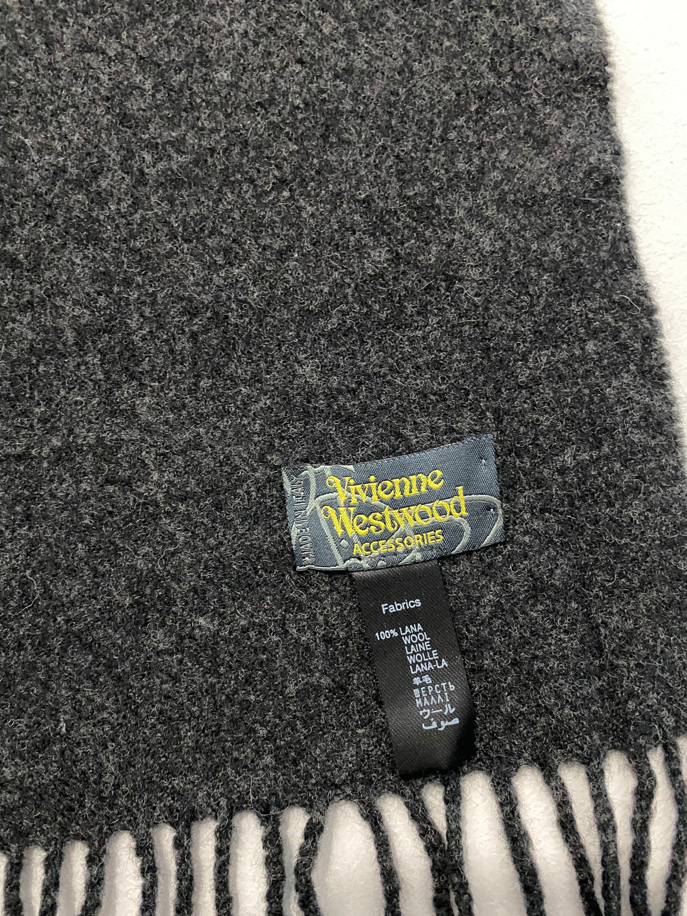 Authentic Vivienne Westwood Scarf Made in Italy Grey Colour - Etsy Authentic Vivienne Westwood Scarf Made in Italy Grey Colour - Etsy