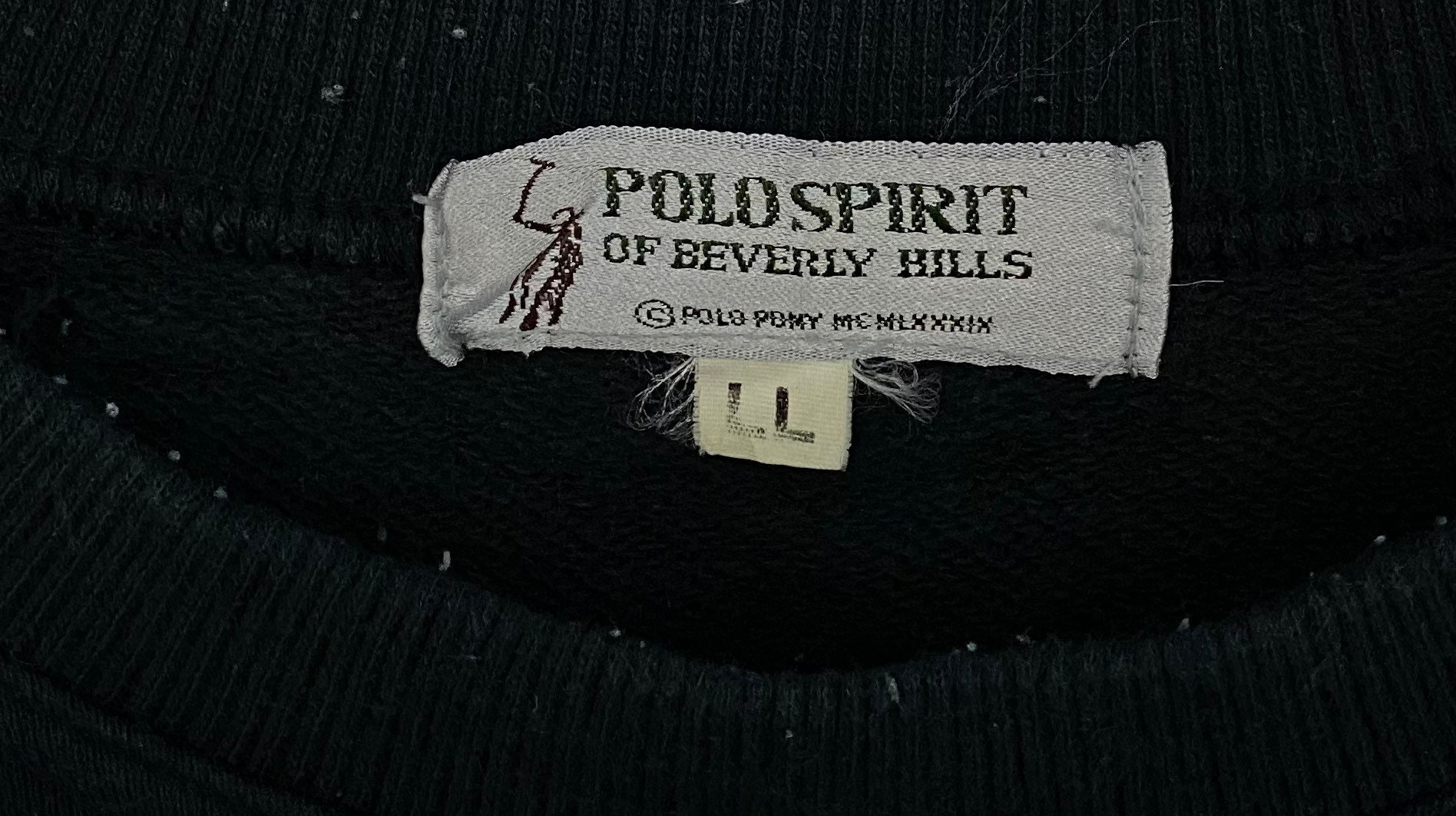 Vintage Polo Spirit by Beverly Hills Embroidery Logo Sweatshirt