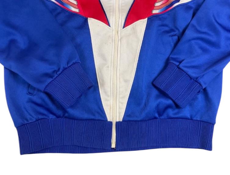 Vintage 80s Adidas Track Jacket Made in Japan Blue Colour M Size