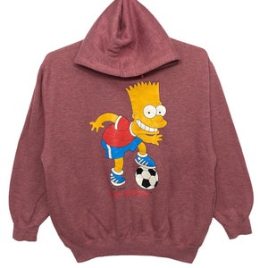 Vintage 90s The Simpsons hoodie Sweatshirt Bart Simpson cartoon retro tv show L size