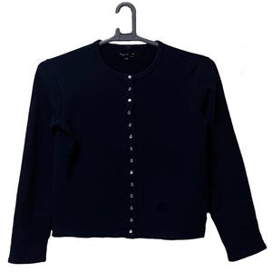 トップス 90s agnes b. homme Snap-Button Cardigan Vintage 90s Agnes B Paris Snap Button Cardigan Brown Made in