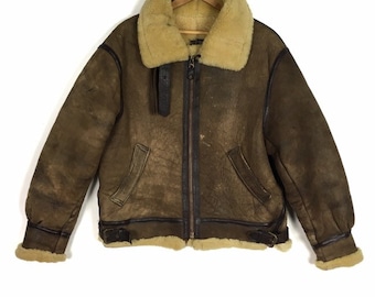 Used 80’s USN G-1 USA製 民間レザーボアジャケット36 80s 80年代 アメリカ軍 海軍 ネイビー ボアジャケット レザー