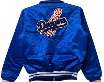 MLB Los Angeles Dodgers 90s ビンテージ Vintage 90s Chalk Line Los Angeles Dodgers MLB Satin Bomber Jacket