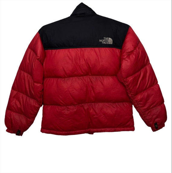 Vintage the North Face Puffer Bomber Goose Down Jacket Red Etsy Israel
