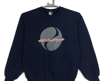 Vintage 90s T & C town and country hawaii surf design Hawaii surfboard sweatshirt M size