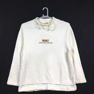 Vintage 90s Hai Sporting Gear Japanese Brand Big Logo Tshirt