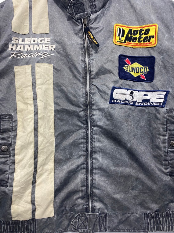 Vintage Yellow Corn Motor Sports Equipment bomber sto… - Gem