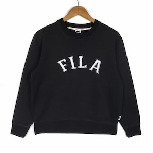 Fila Stripe Sweatshirt jacket  / big logo Sweatshirt M size