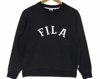 Fila Stripe Sweatshirt jacket  / big logo Sweatshirt M size
