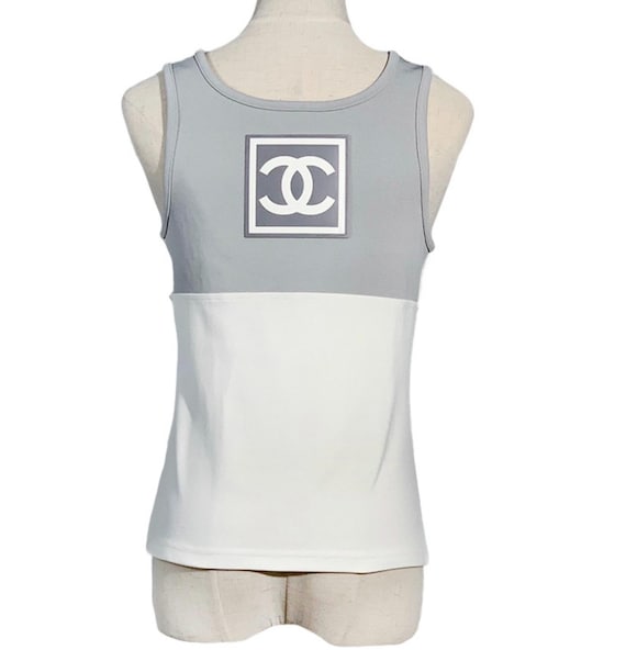 Authentic 2001 Chanel CC Logo Sport Tank Top Woman Size 36 - Etsy