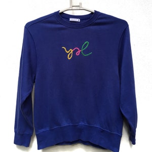Vintage Yves Saint Laurent Embroidery bog logo sweatshirt M size