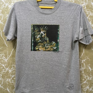 Camiseta vintage punk pop art de Andy Warhol de los años 90, talla M, color gris.