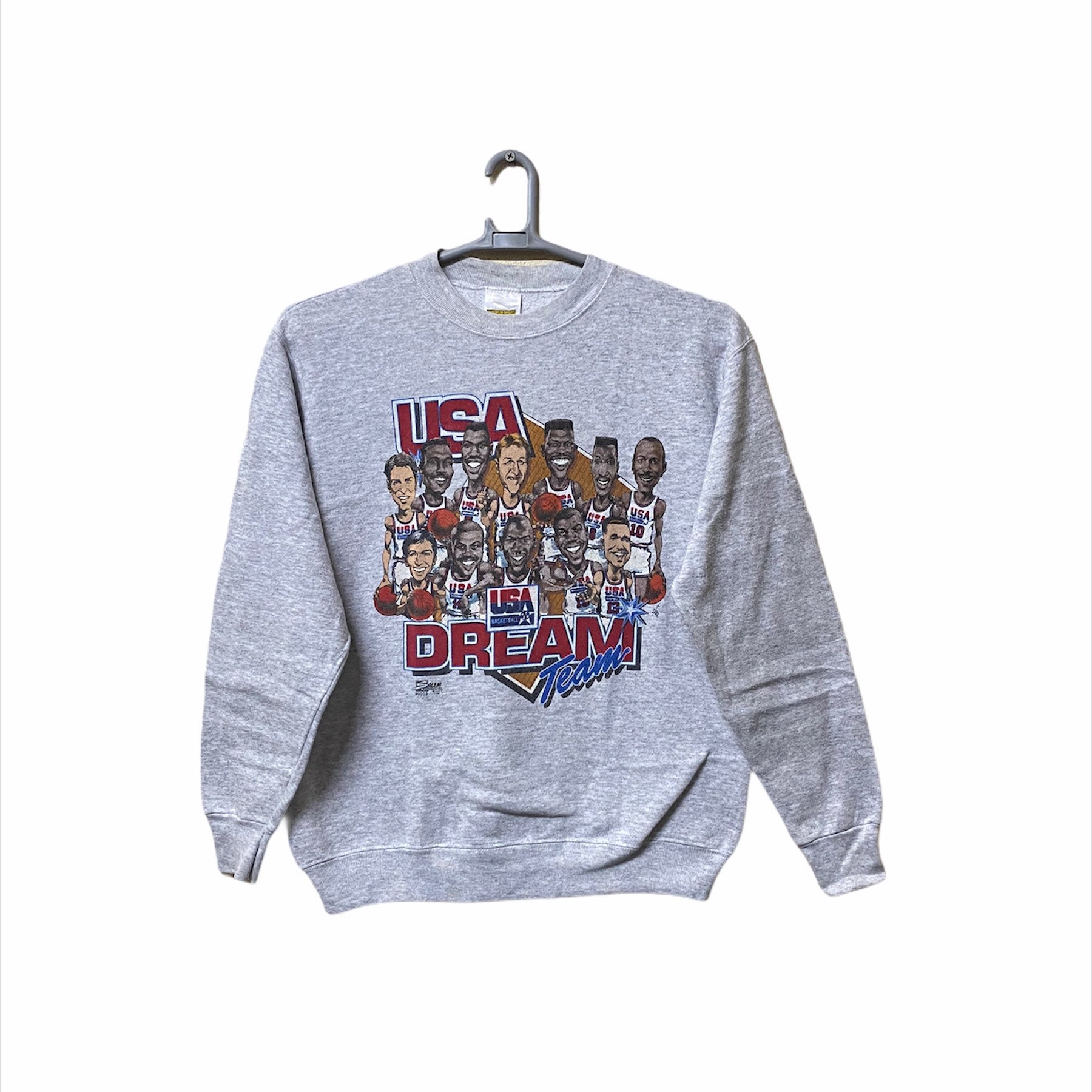 Vintage 80s Usa Basketball Dream Team Crewneck Big Logo Etsy