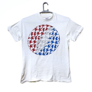 Vintage 1993 Grateful Dead T-shirt Big Logo white colour hippie T-shirt M size