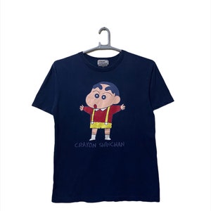 90年代のヴィンテージクレヨンしんちゃんの漫画Tシャツ青色Lサイズ